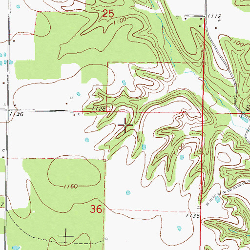 Topographic Map of Rocky Ford, OK