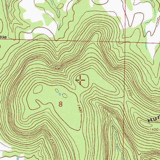 Topographic Map of Rocky Mountain, OK