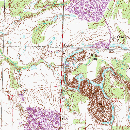 Topographic Map of Rogers Non-Community, OK
