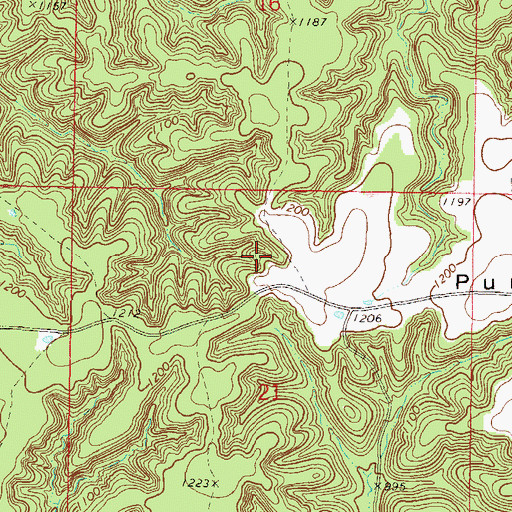 Topographic Map of Scraper, OK