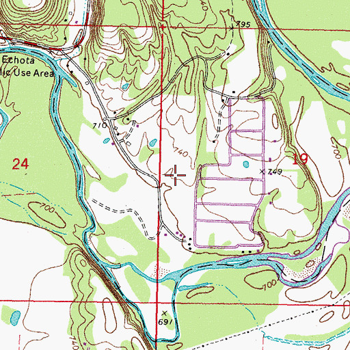 Topographic Map of Sparrowhawk, OK