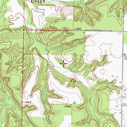 Topographic Map of Taylor, OK