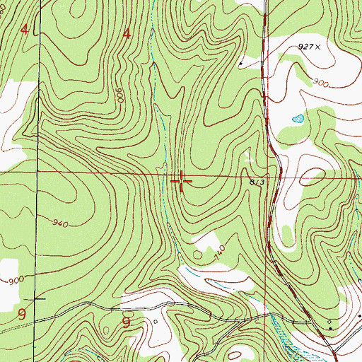 Topographic Map of Tenkiller, OK