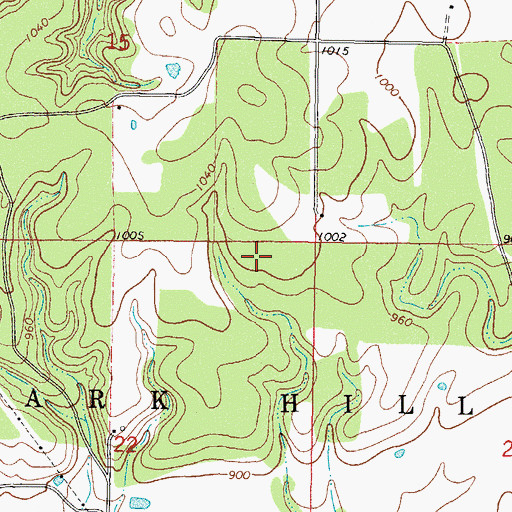 Topographic Map of Welling, OK