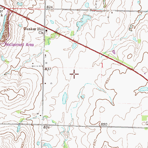 Topographic Map of White Oak, OK