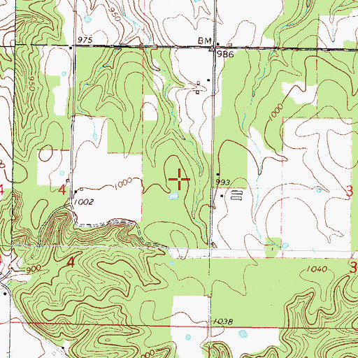 Topographic Map of White Water, OK