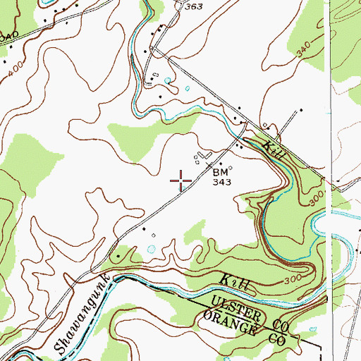 Topographic Map of Watchtower, NY