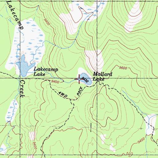 Topographic Map of Mallard Lake, CA