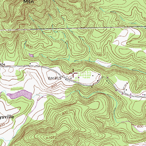 Topographic Map of Central District, VA
