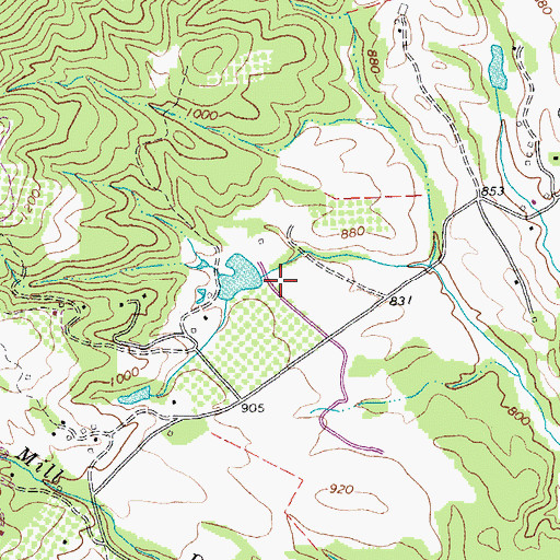 Topographic Map of West District, VA