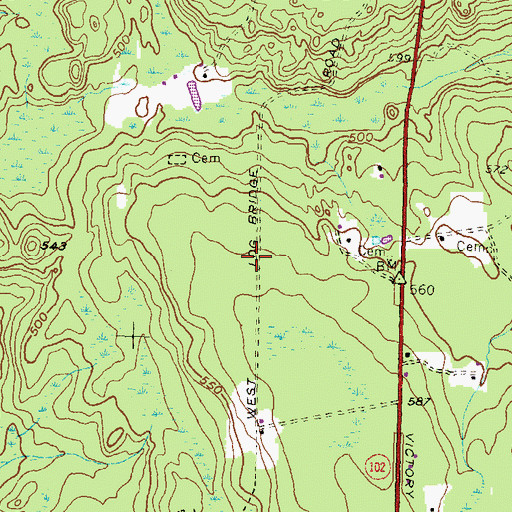 Topographic Map of Summit Census Designated Place, RI