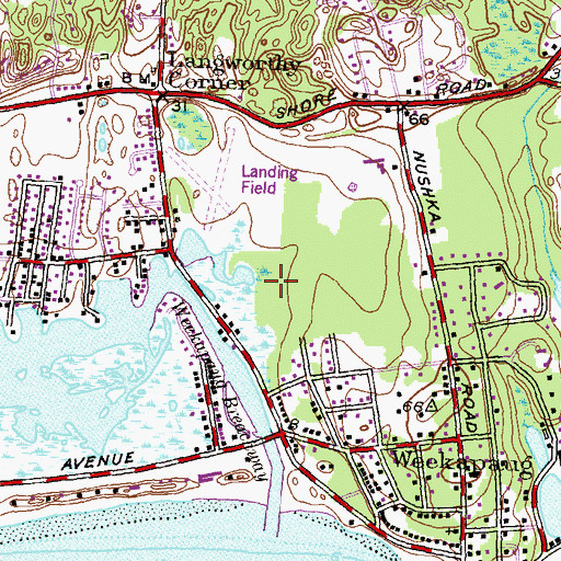 Topographic Map of Weekapaug Census Designated Place, RI
