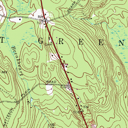 Topographic Map of West Greenwich, RI