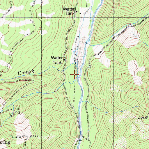 Topographic Map of Malone Creek, CA