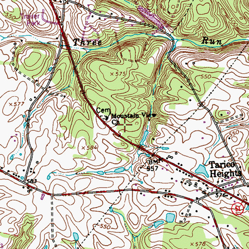 Topographic Map of Eastern Panhandle Christian Academy, WV