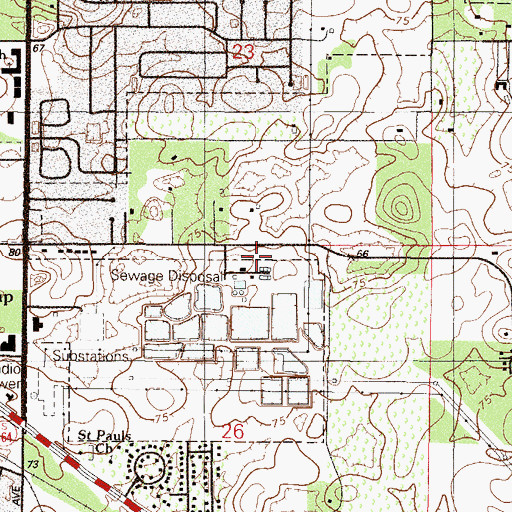 Topographic Map of Ocala Water Reclamation Facility 2, FL