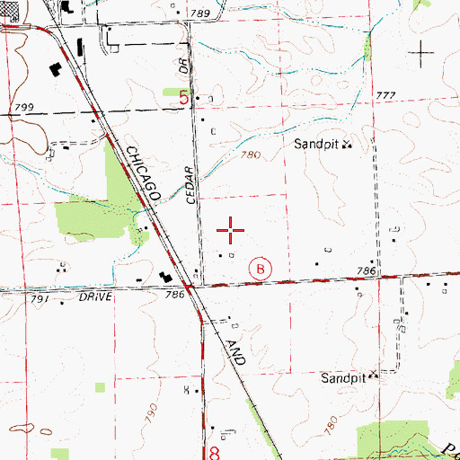 Topographic Map of Camelot Terrace, WI