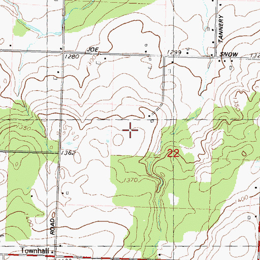 Topographic Map of Helene's Hilltop Orchard, WI