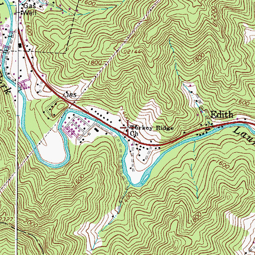 Topographic Map of Turkey Ridge Independent Baptist, WV