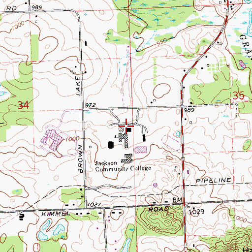 Topographic Map of Automotive Technology Building, MI
