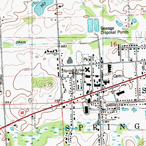 Topographic Map of Voller House, MI