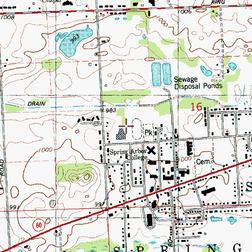 Topographic Map of Dunckel Gym, MI