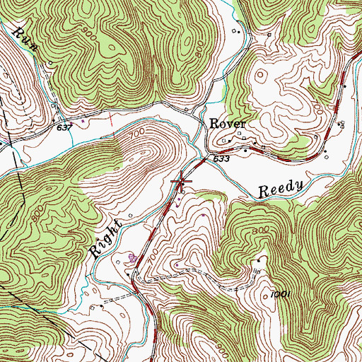 Topographic Map of River Valley Academy, WV