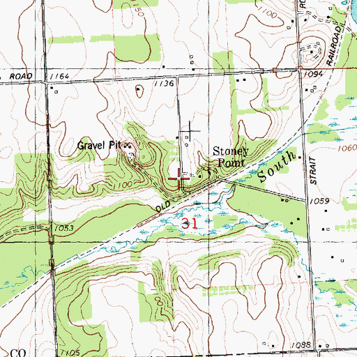 Topographic Map of Stonypoint Post Office (historical), MI