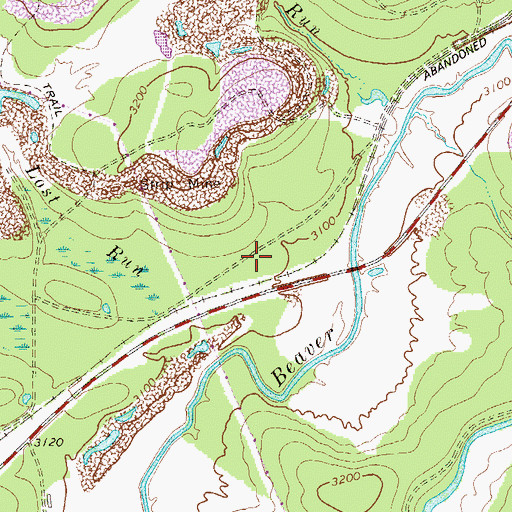 Topographic Map of Kenneth Honey Rubenstein Center, WV