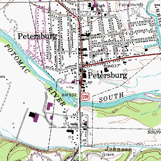 Topographic Map of Potter's House Christian School, WV