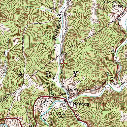 Topographic Map of Cross Country Christian Academy, WV