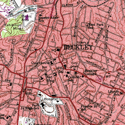 Topographic Map of Montessori Children's House (historical), WV