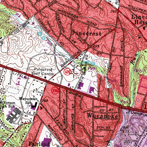 Topographic Map of National Organization of Black Law Enforcement Executives, VA