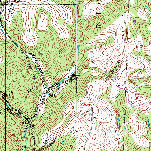 Topographic Map of Spiero Academy, WV