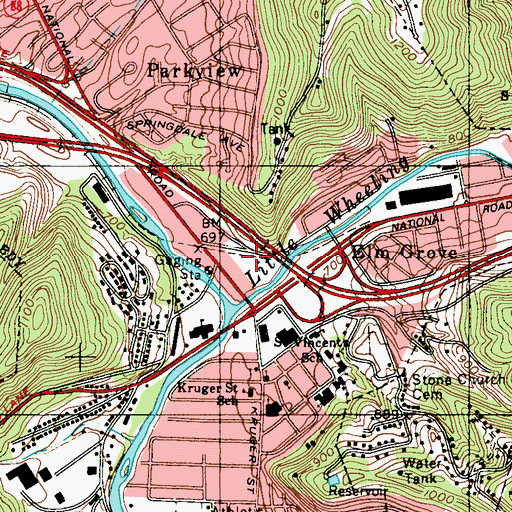 Topographic Map of Sikora Montessori School, WV