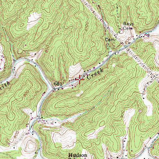 Topographic Map of Dollie Hill Christian Academy, WV