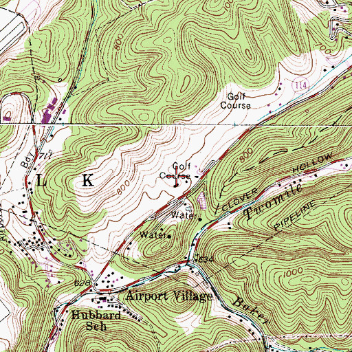 Topographic Map of Kanawha County Schools Academy, WV