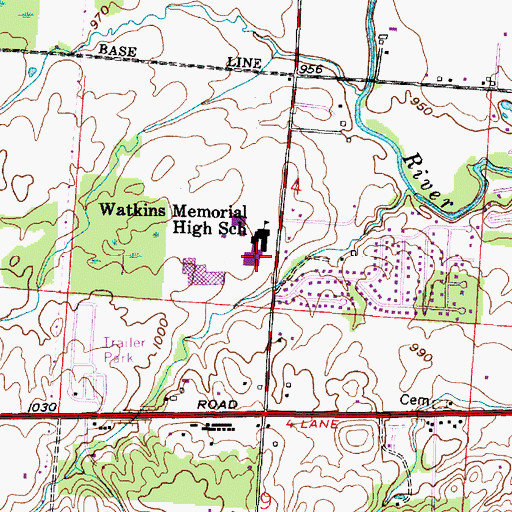 Topographic Map of Southwest Licking Community Baptist Church, OH