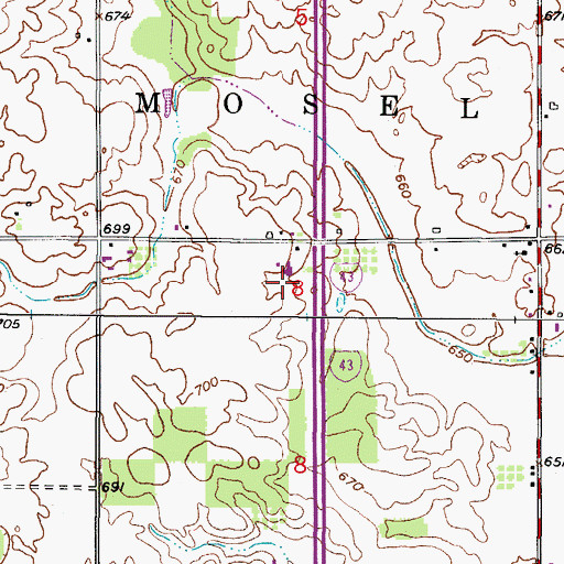 Topographic Map of Harvest Moon Dairy, WI