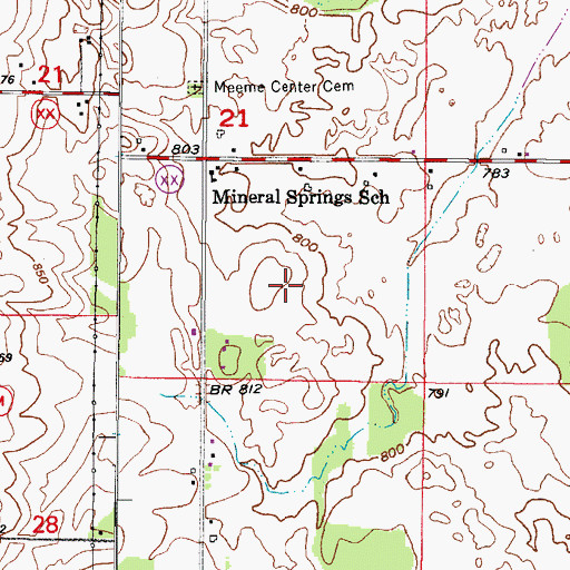 Topographic Map of Siemers Holstein Farms, WI
