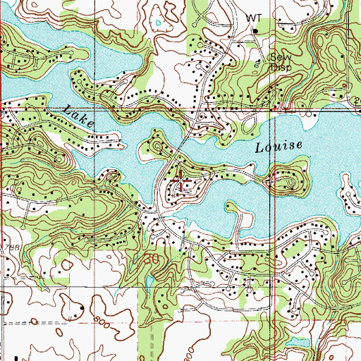 Topographic Map of Shorewood Forest Census Designated Place, IN