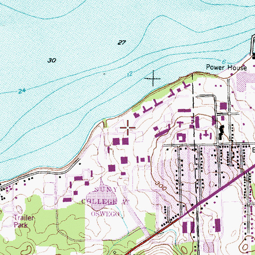 Topographic Map of SUNY Oswego Census Designated Place, NY