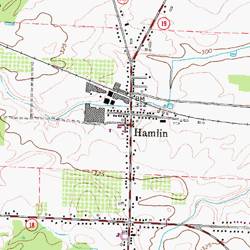 Topographic Map of Hamlin Census Designated Place, NY