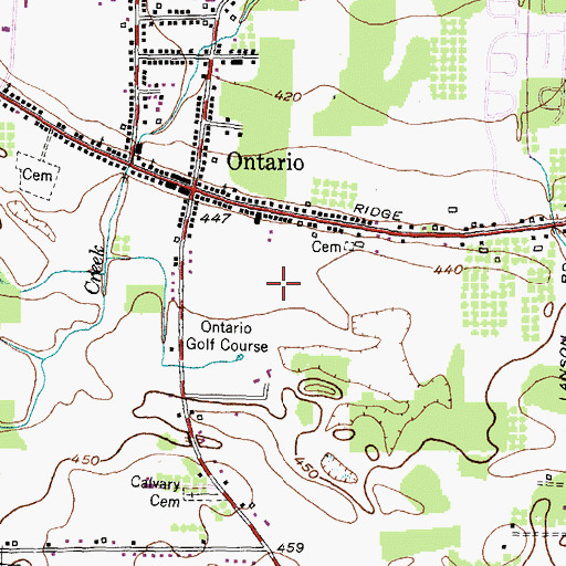 Topographic Map of Ontario Census Designated Place, NY