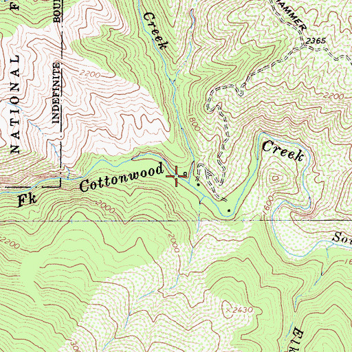 Topographic Map of Maple Creek, CA