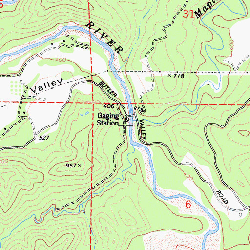 Topographic Map of Maple Creek, CA