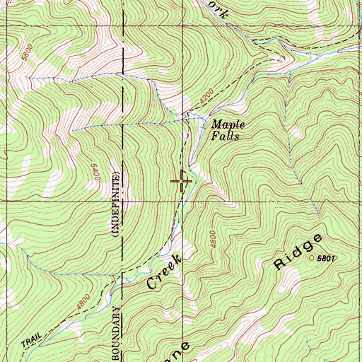 Topographic Map of Maple Falls, CA
