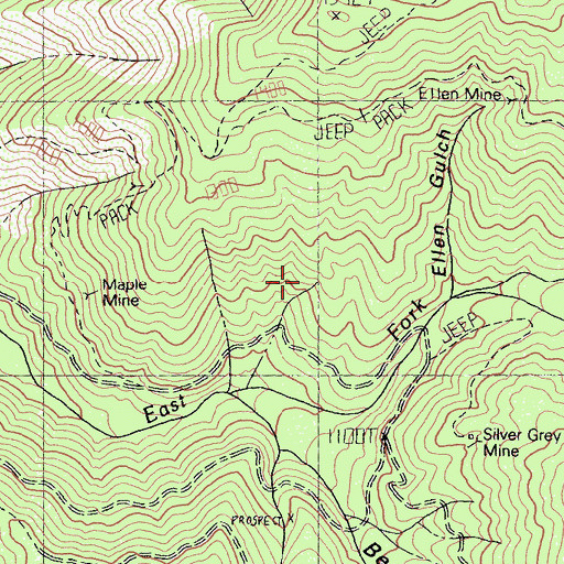 Topographic Map of Maple Mine, CA