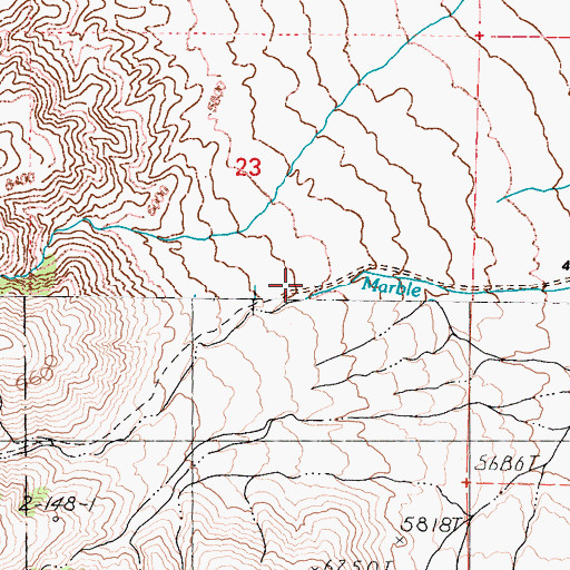 Topographic Map of Marble Creek, CA