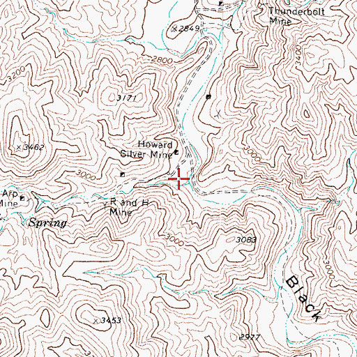 Topographic Map of Bill Arp Creek, AZ